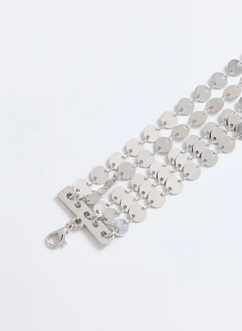 Choker Prateada Bolinhas