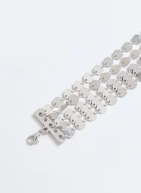 Choker Prateada Bolinhas