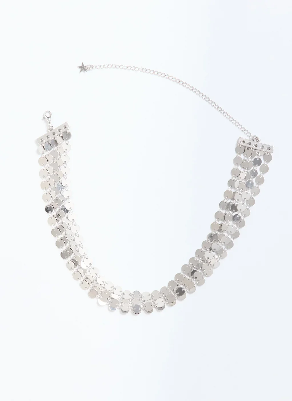 Choker Prateada Bolinhas