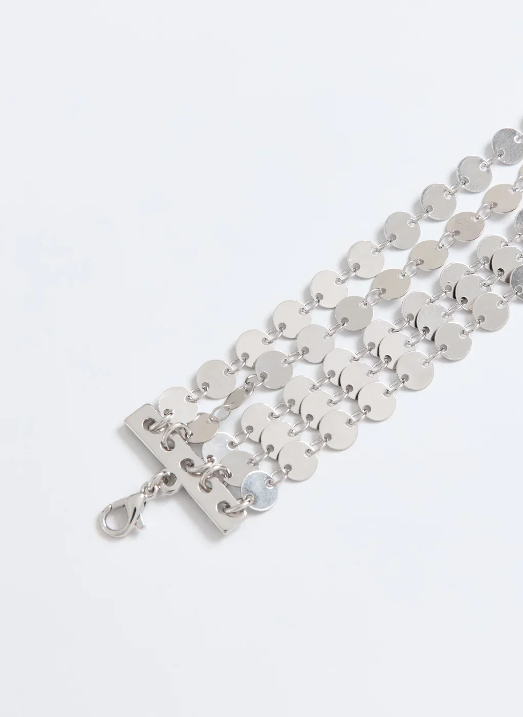 Choker Prateada Bolinhas