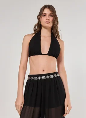 Body Chain Prateada Medalhas Boho