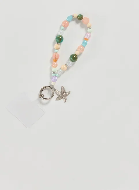 Cordinha De Celular Miçangas Mar