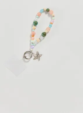 Cordinha De Celular Miçangas Mar