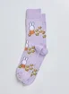 Meia Lilás Miffy com Patinhos