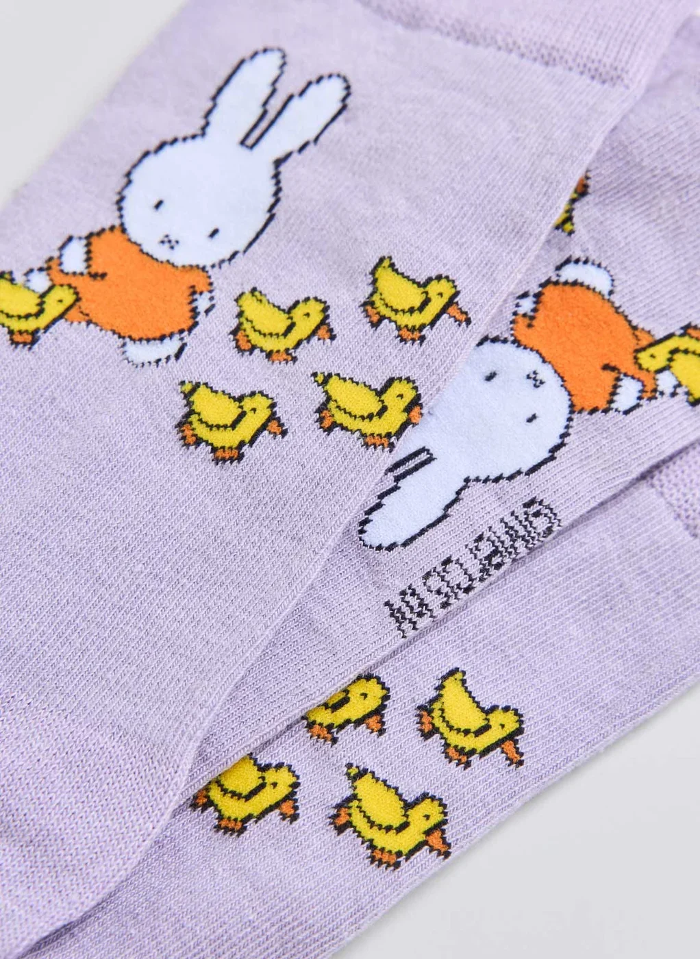Meia Lilás Miffy com Patinhos
