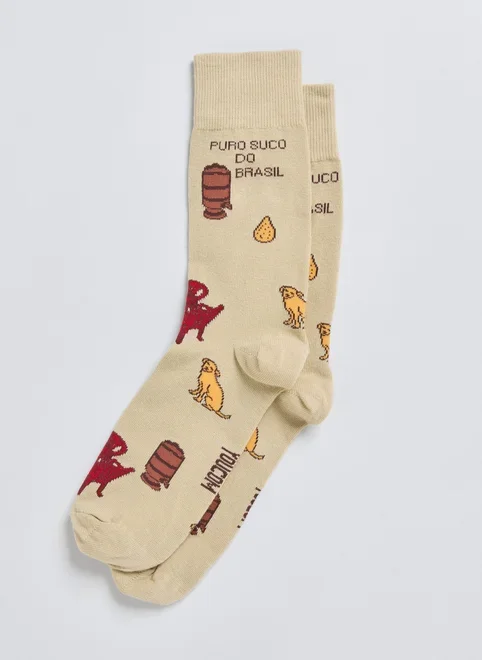 Meia Bege Suco Do Brasil