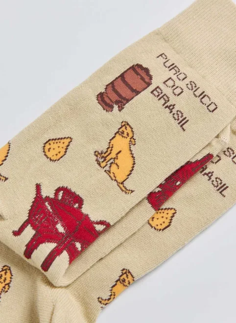 Meia Bege Suco Do Brasil