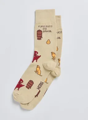 Meia Bege Suco Do Brasil