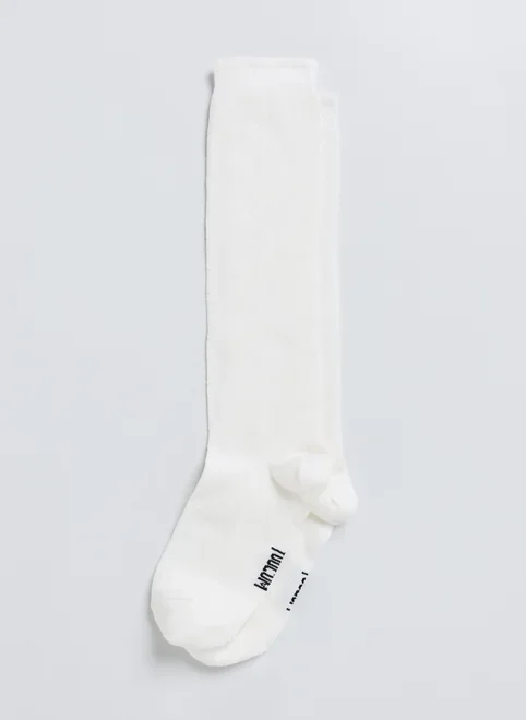 Meia Off-White Cano Alto