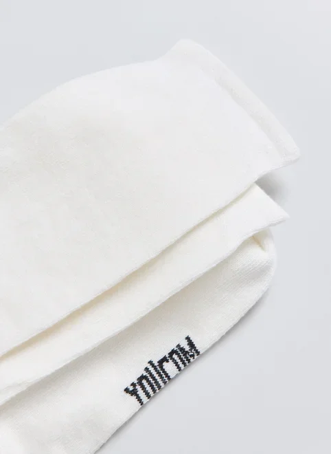 Meia Off-White Cano Alto