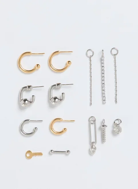 Conjunto 3 Argolas Com Pingentes