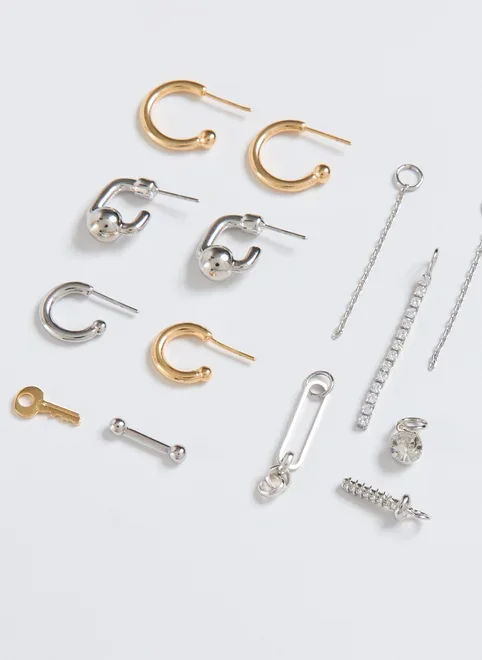 Conjunto 3 Argolas Com Pingentes