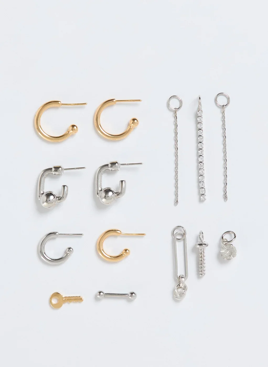 Conjunto 3 Argolas Com Pingentes