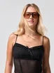 Cropped Renda Preto Corsetado