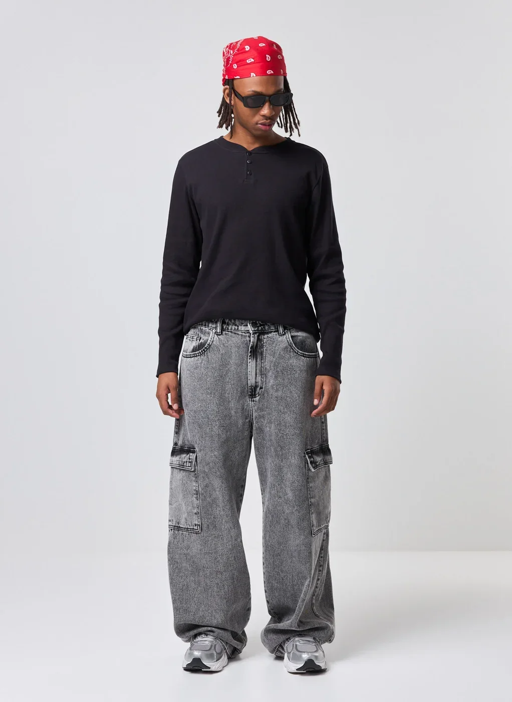 Camiseta Manga Longa Henley Slim Ribana