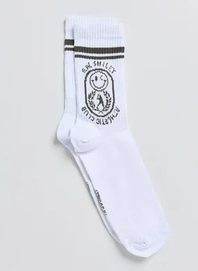 Meia Off‑White Smiley