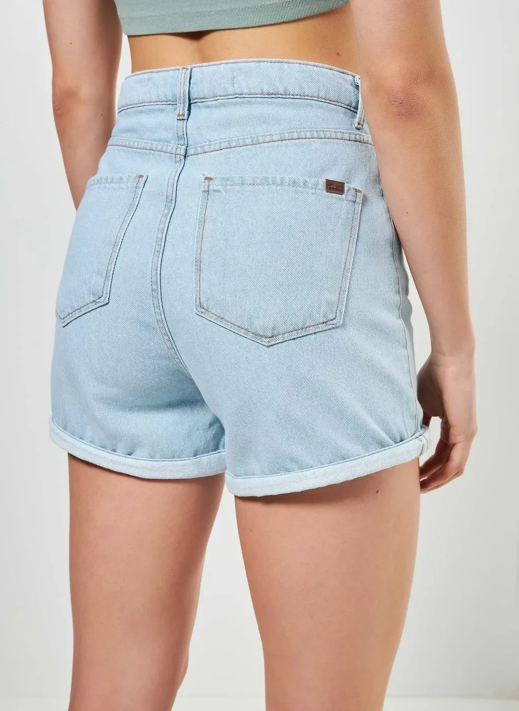 Short Jeans De Cintura Alta