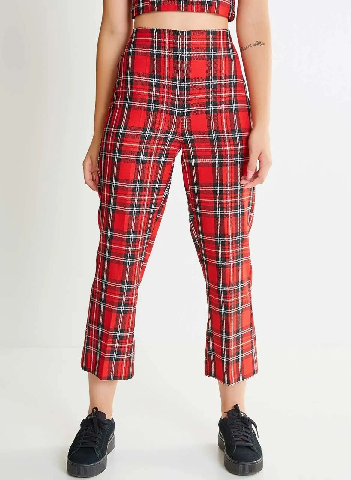 calça alfaiataria xadrez xadrez - Main Image