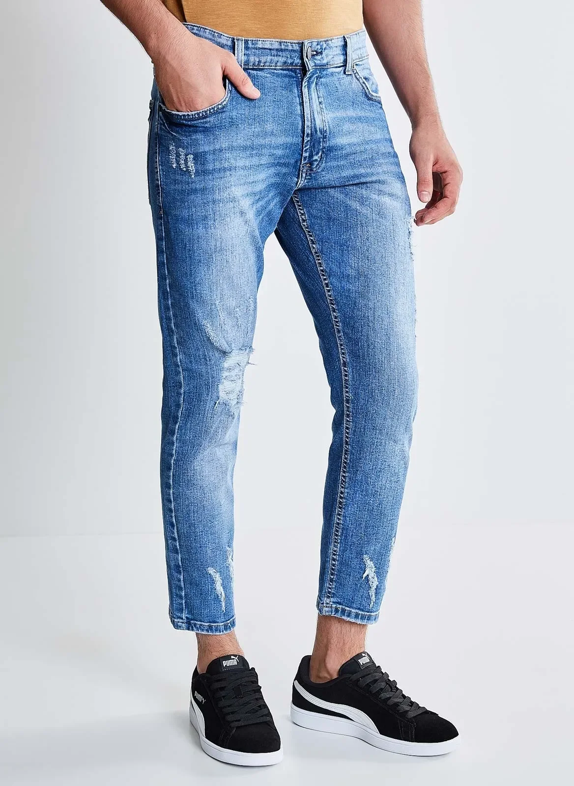 calça jeans skinny cropped jeans claro