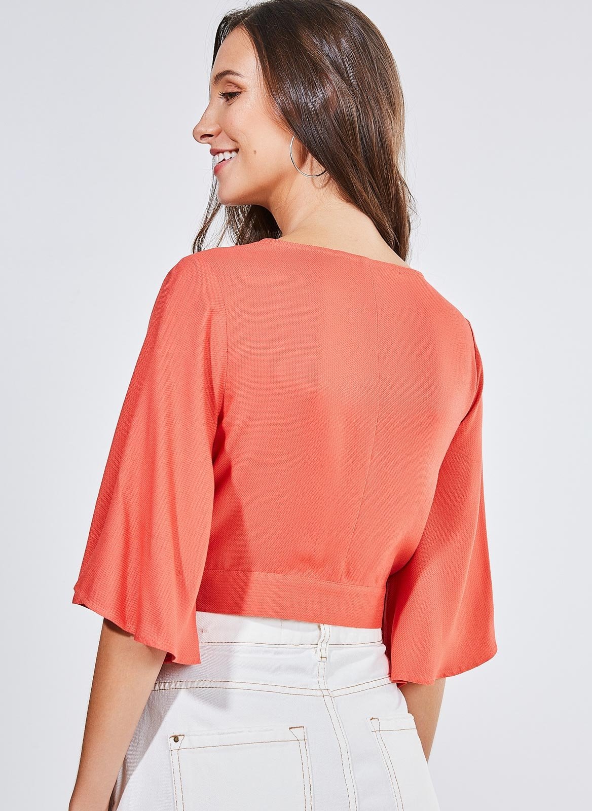 Blusa Cropped Manga Morcego com Botões - youcom: vem cá conferir suas ...
