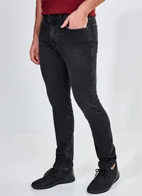 calça básica skinny jeans - jeans black