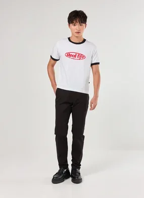 Calça Chino Slim em Sarja Preta