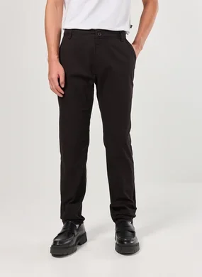 Calça Chino Slim em Sarja Preta