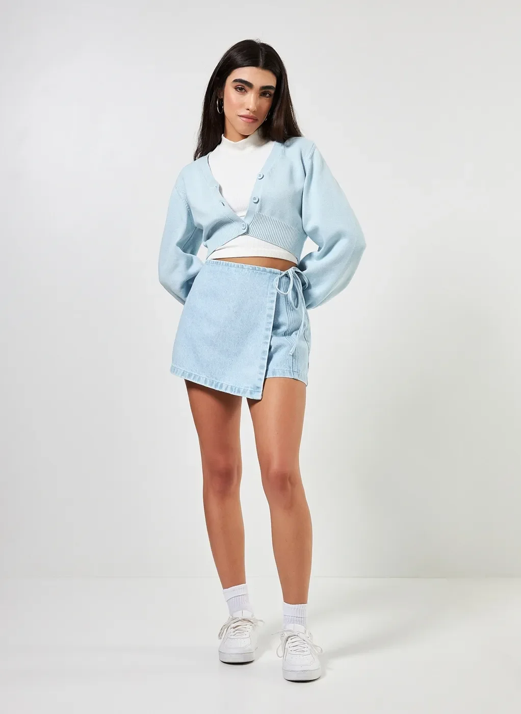 cardigan cropped azulzinho - azulzinho