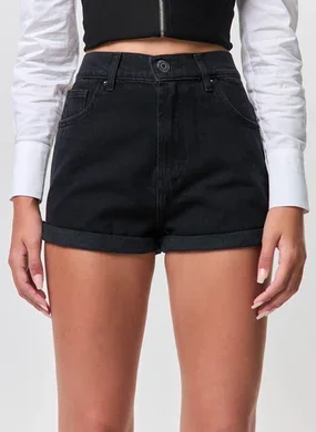 Short Jeans Mom Cintura Com Elástico