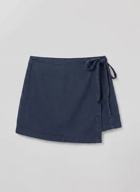 Short Saia Transpassado Em Sarja