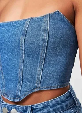 Corselet Cropped Jeans