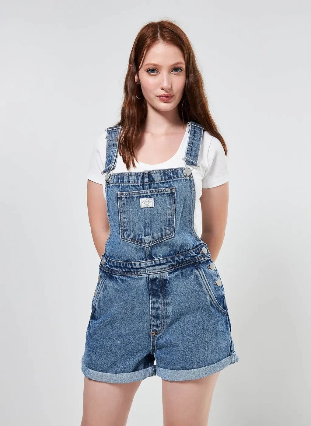 Sale macacão de short jeans Best Sale