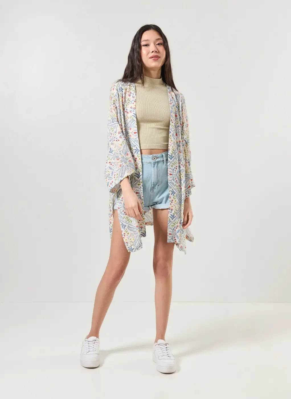 Kimono Feminino Youcom Kimono Florido Feminino Outlet