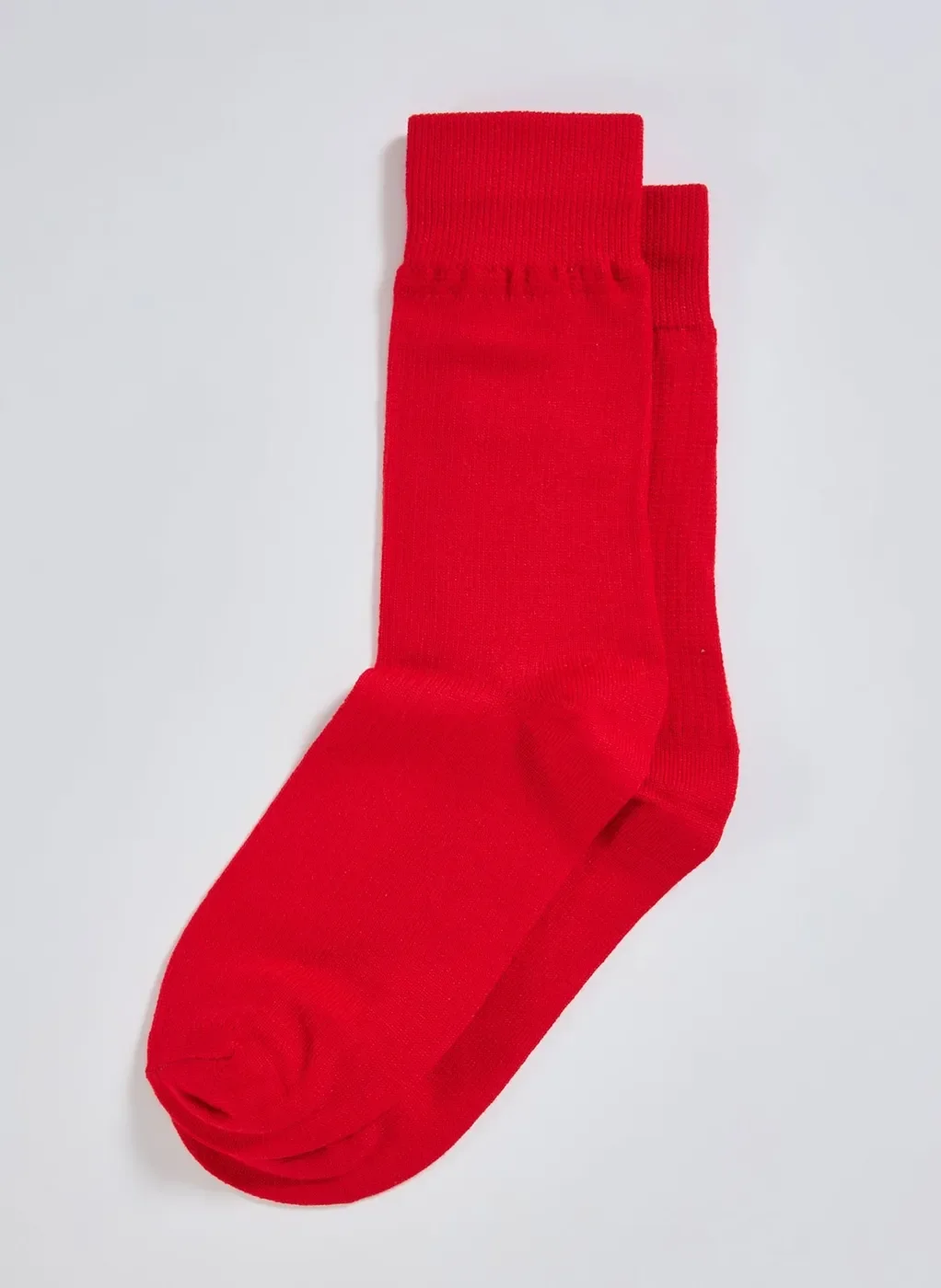 Meias Masculinas Biagio - Pack Com 3 Pares Em Algodão Vermelho - Tamanho Único