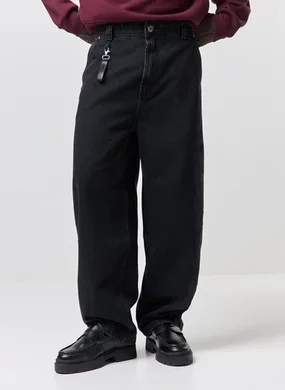 Calça Baggy Jeans Com Chaveiro