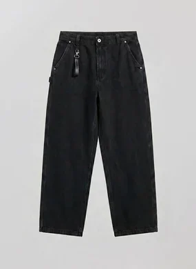Calça Baggy Jeans Com Chaveiro