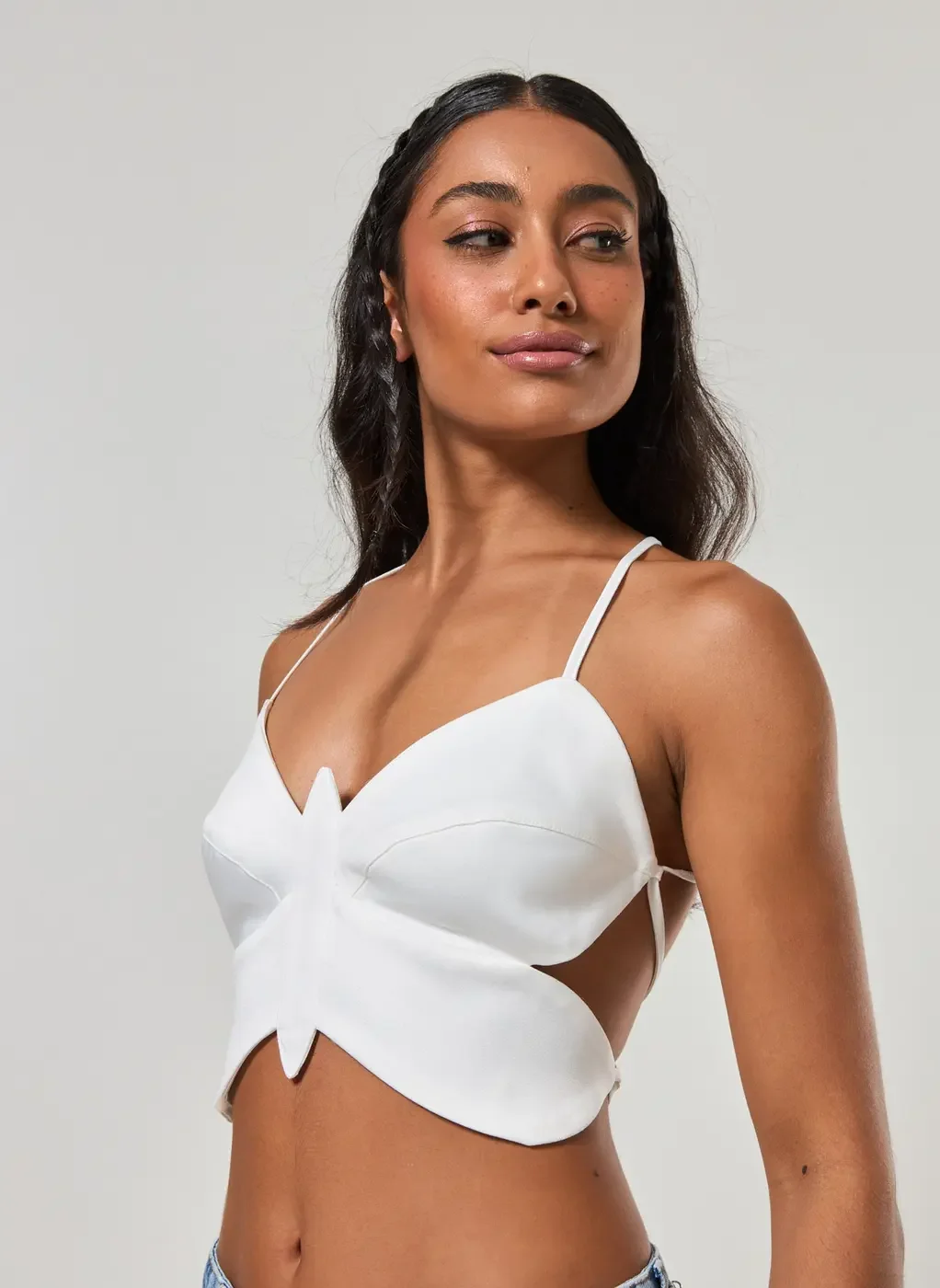 cropped off-white borboleta - off-white - g