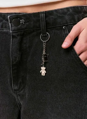 Calça Baggy Jeans De Cintura Baixa