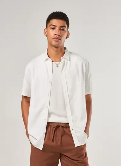 camisa linho off-white palmeira