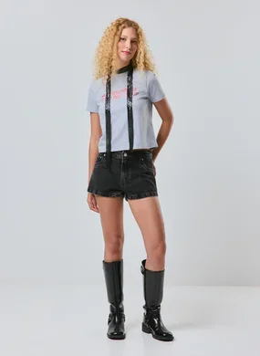 Micro Short Jeans Cintura Baixa