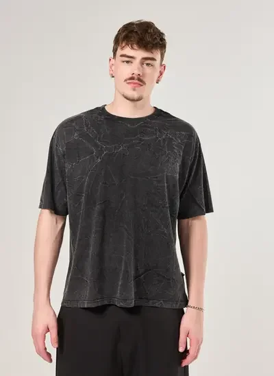 camiseta box preta marmorizada
