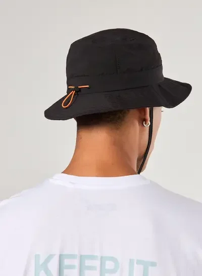 bucket hat nylon peixes - preto - unico