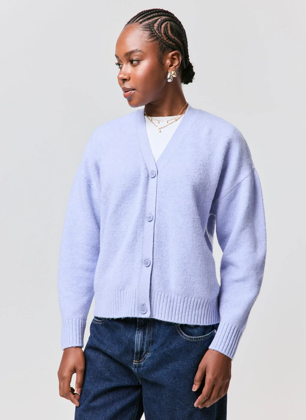 cardigan tricô lavanda - lavanda