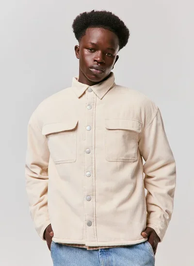 jaqueta worker cotelê off white - off white