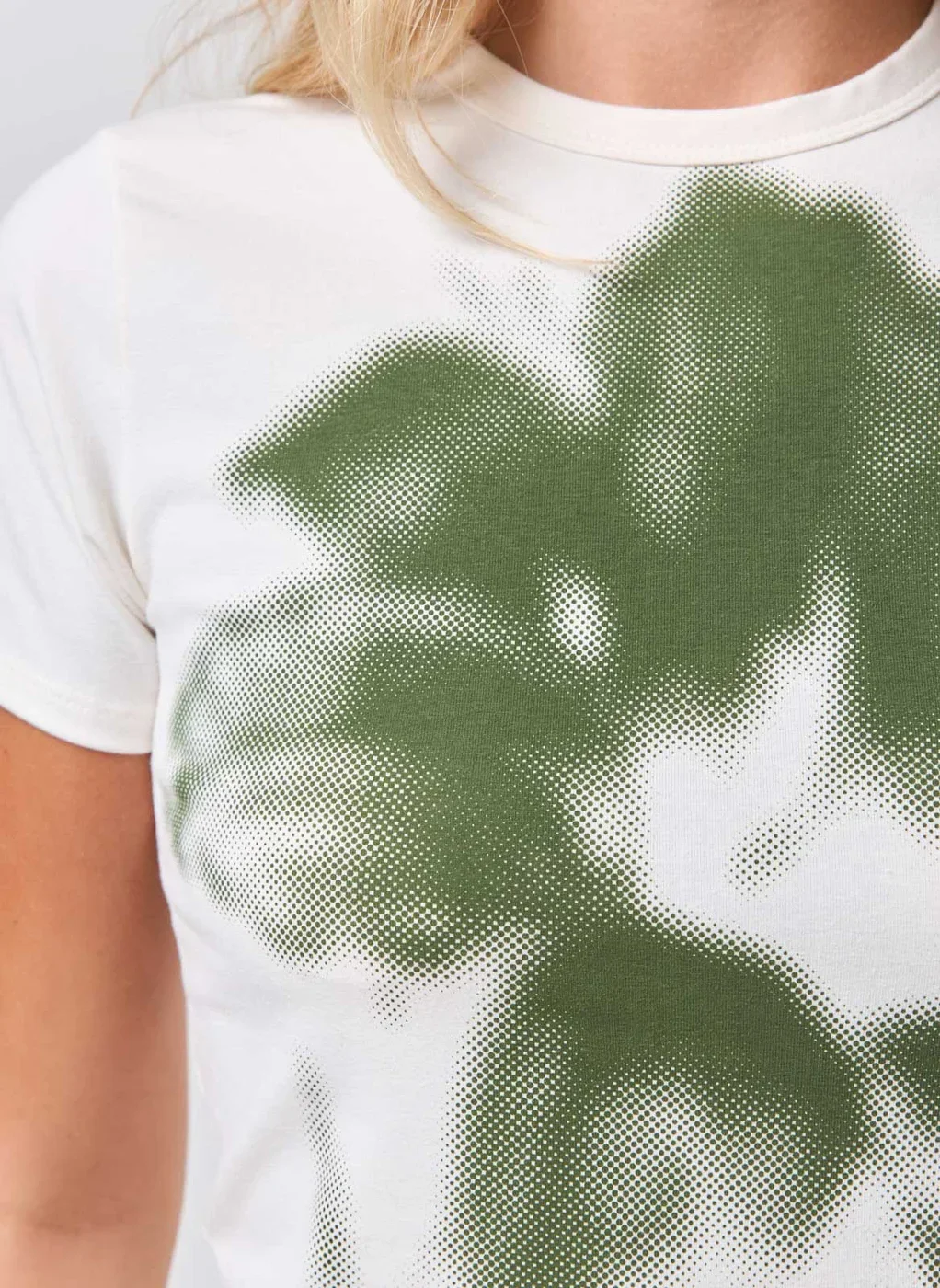 mini tee off‑white flor verde - off-white