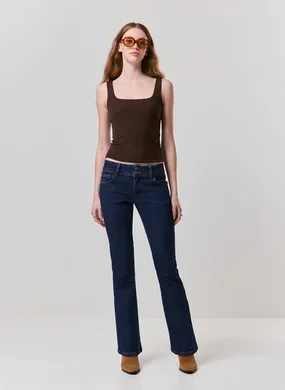 Calça Jeans Bootcut Cintura Baixa