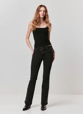 Calça Jeans Bootcut Cintura Baixa