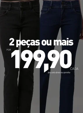 Calça Jeans Bootcut Cintura Baixa