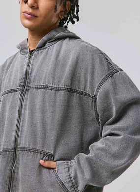 Jaqueta Box Jeans Com Capuz