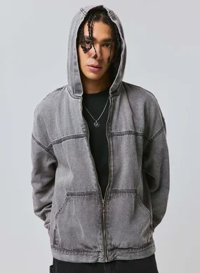 Jaqueta Box Jeans Com Capuz